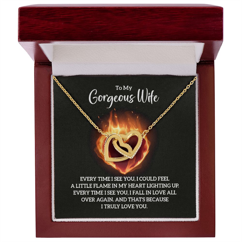 To My Wife Every Time I See You Inseparable Necklace-Express Your Love Gifts