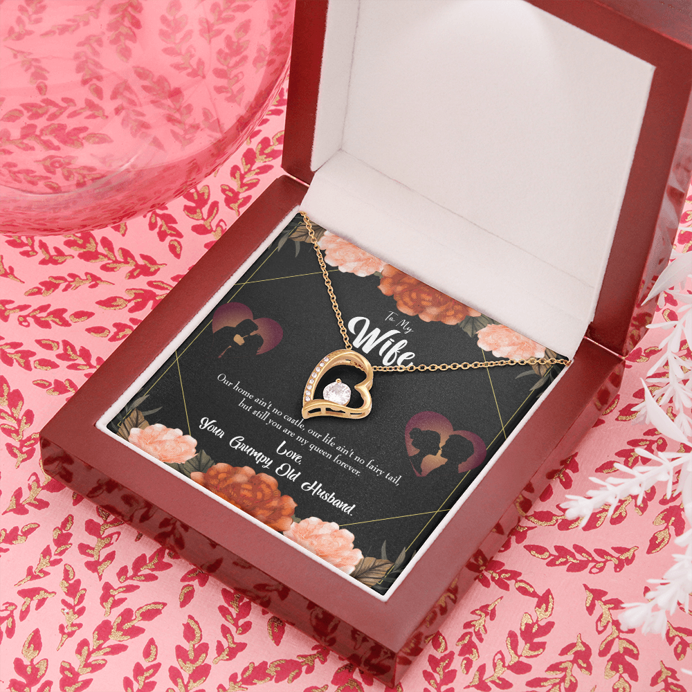 To My Wife Fairytale Life Forever Necklace w Message Card-Express Your Love Gifts