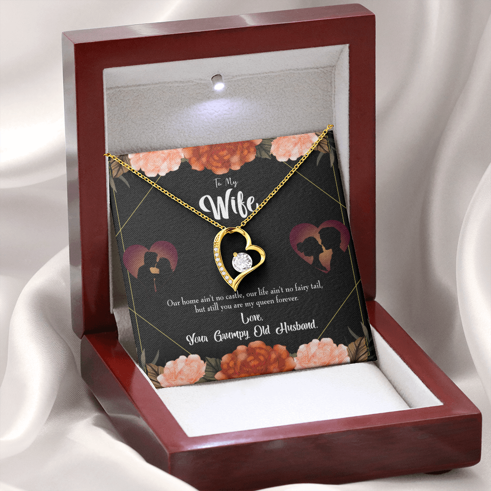 To My Wife Fairytale Life Forever Necklace w Message Card-Express Your Love Gifts