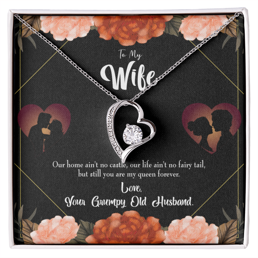 To My Wife Fairytale Life Forever Necklace w Message Card-Express Your Love Gifts