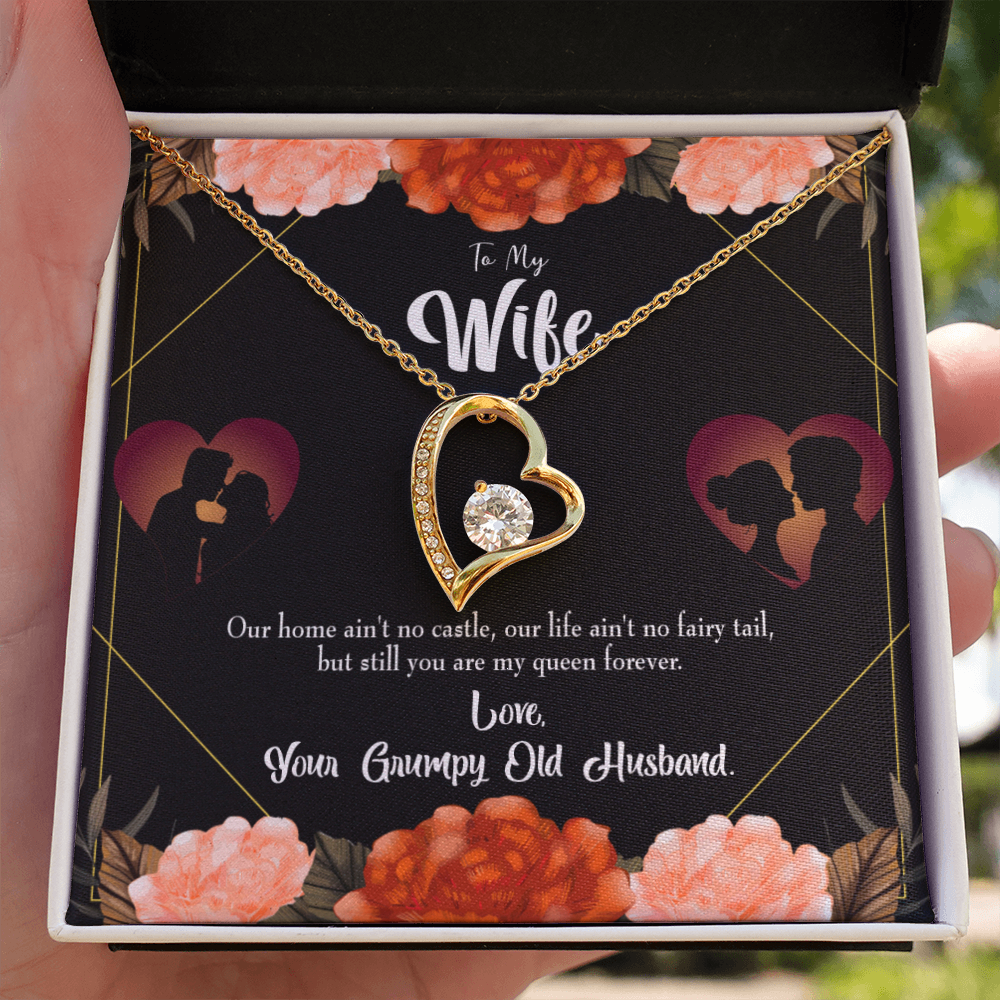 To My Wife Fairytale Life Forever Necklace w Message Card-Express Your Love Gifts