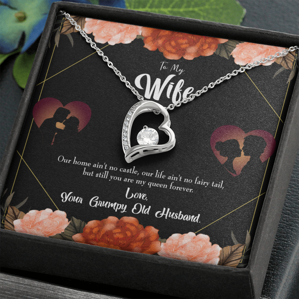 To My Wife Fairytale Life Forever Necklace w Message Card-Express Your Love Gifts