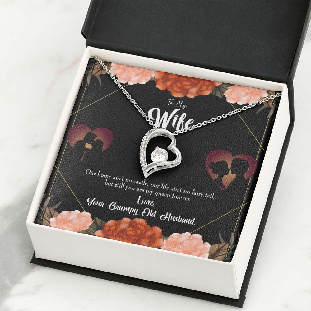 To My Wife Fairytale Life Forever Necklace w Message Card-Express Your Love Gifts