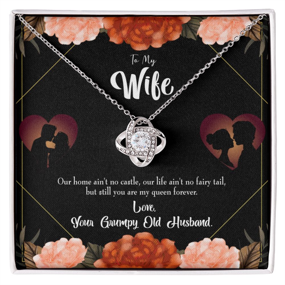 To My Wife Fairytale Life Infinity Knot Necklace Message Card-Express Your Love Gifts