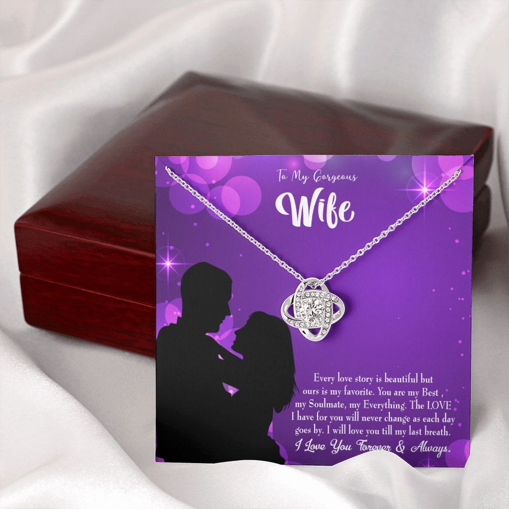 To My Wife Favorite Story Infinity Knot Necklace Message Card-Express Your Love Gifts