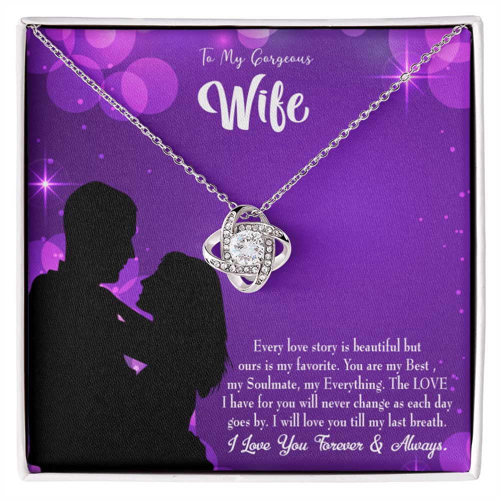 To My Wife Favorite Story Infinity Knot Necklace Message Card-Express Your Love Gifts