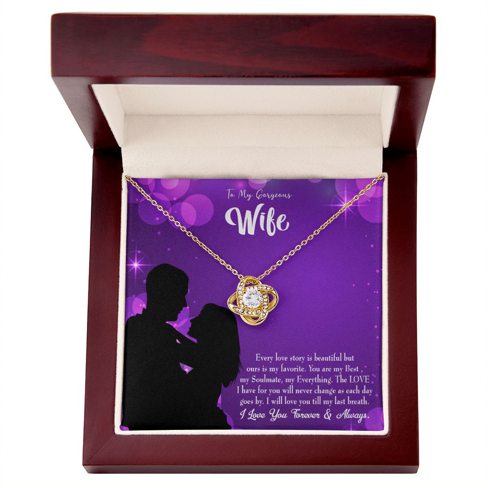 To My Wife Favorite Story Infinity Knot Necklace Message Card-Express Your Love Gifts