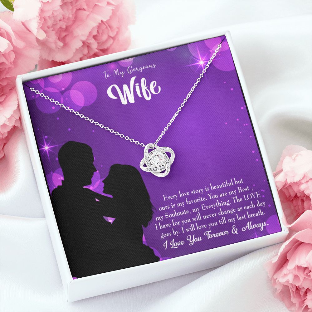 To My Wife Favorite Story Infinity Knot Necklace Message Card-Express Your Love Gifts