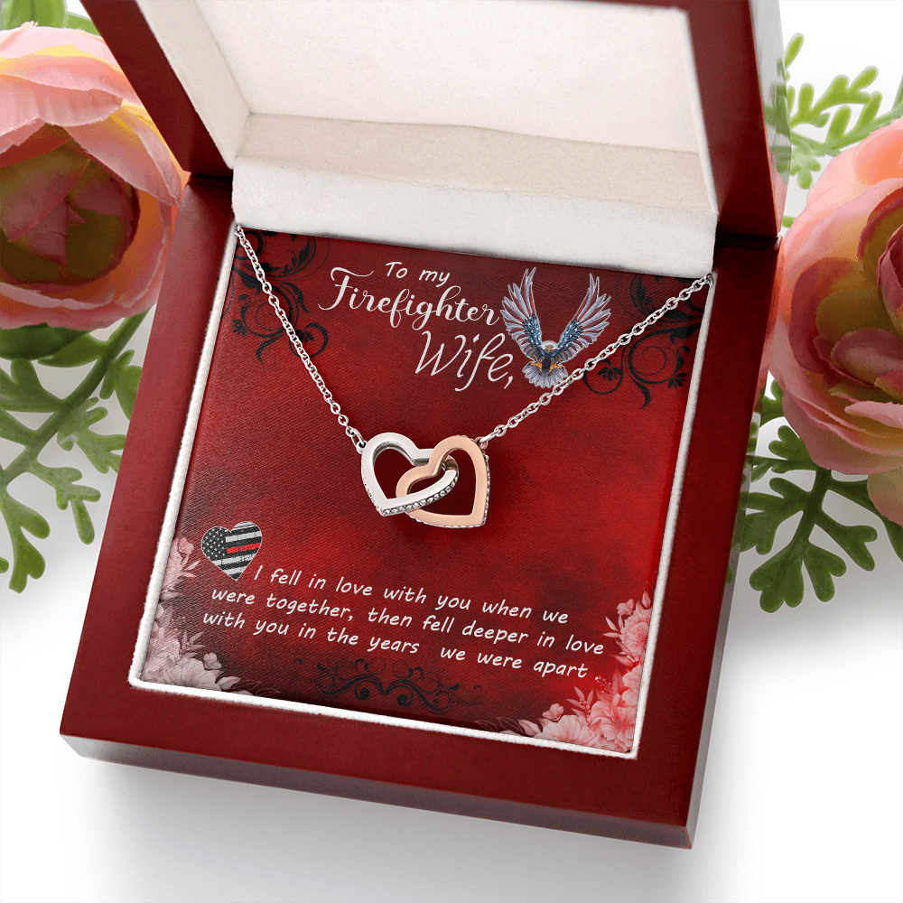 To My Wife Firefighter wife Inseparable Necklace-Express Your Love Gifts