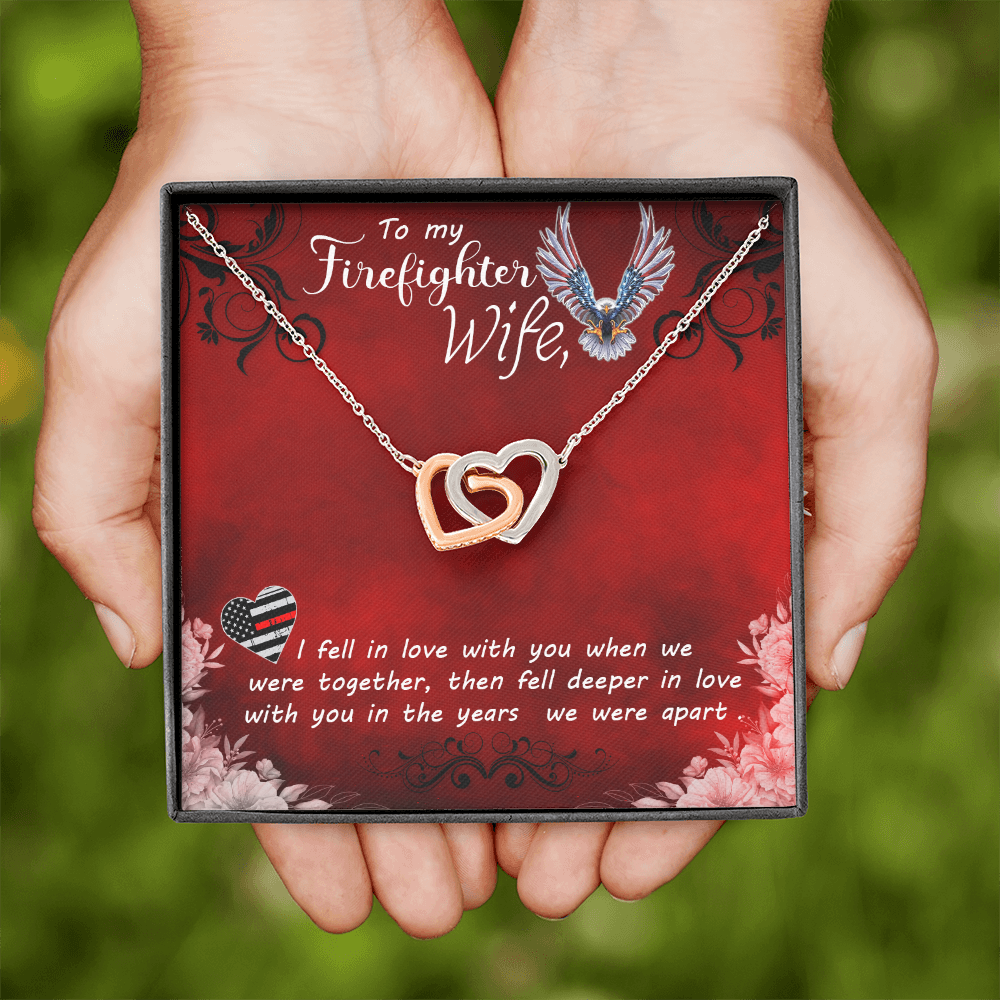 To My Wife Firefighter wife Inseparable Necklace-Express Your Love Gifts