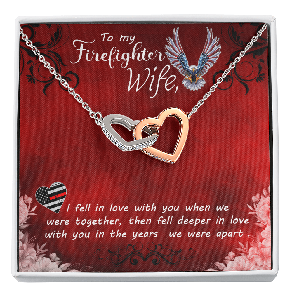 To My Wife Firefighter wife Inseparable Necklace-Express Your Love Gifts