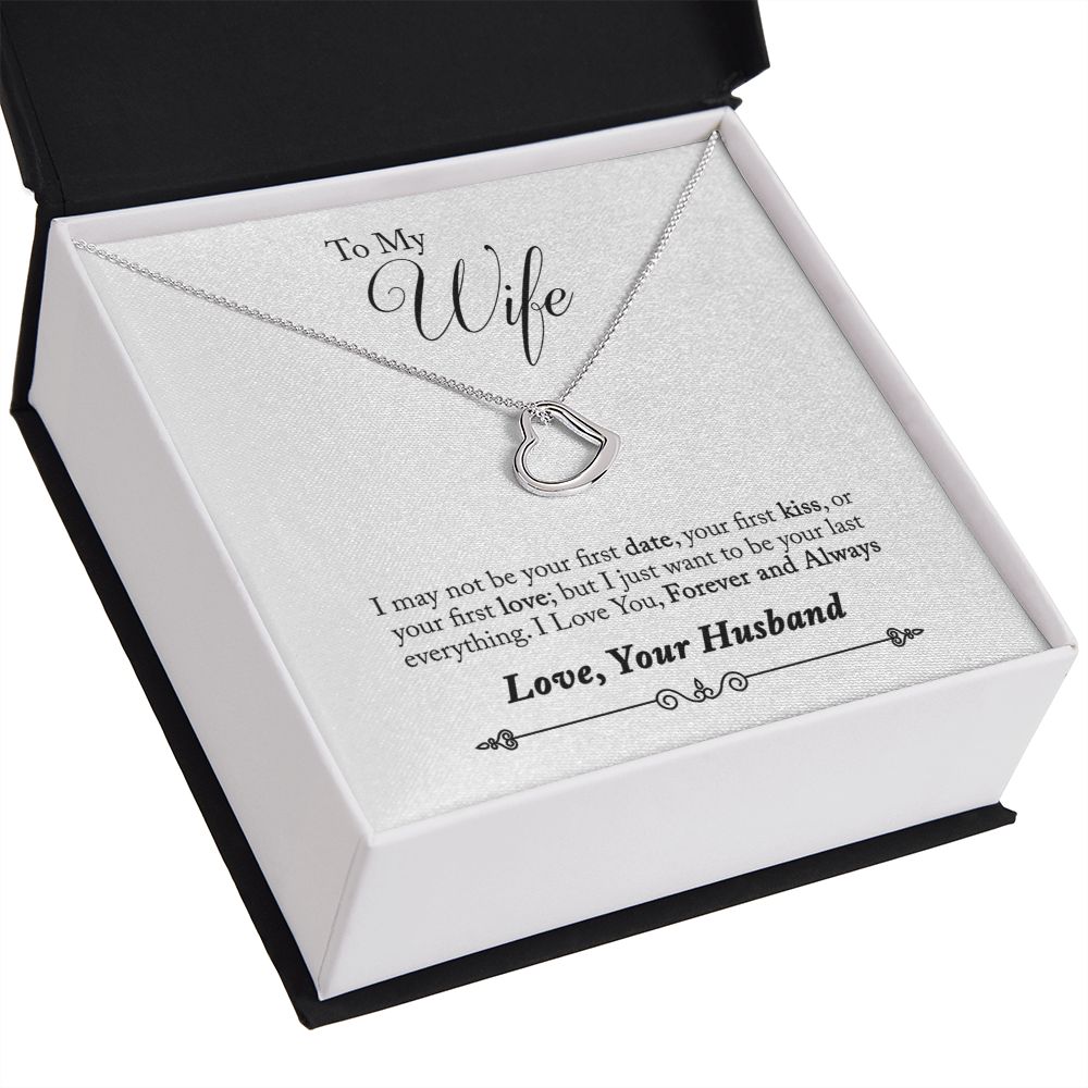 To My Wife Forever and Always Delicate Heart Necklace-Express Your Love Gifts