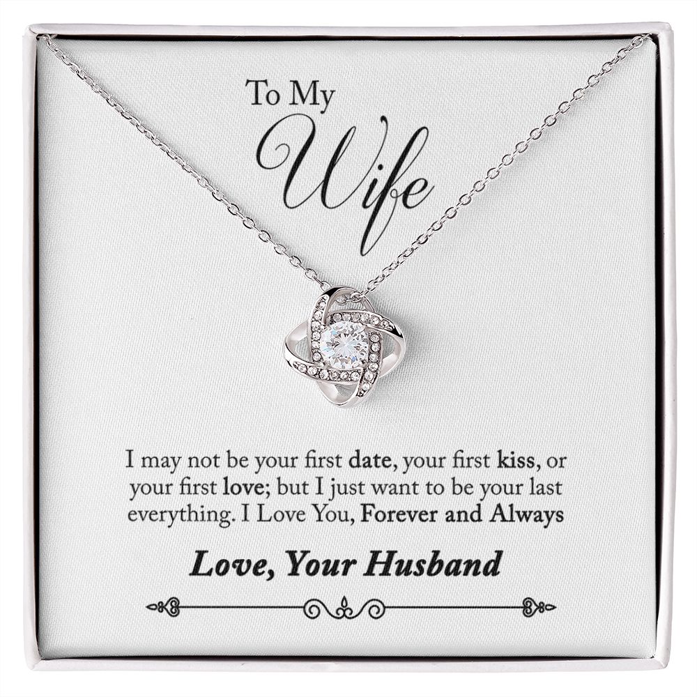 To My Wife Forever and Always Infinity Knot Necklace Message Card-Express Your Love Gifts