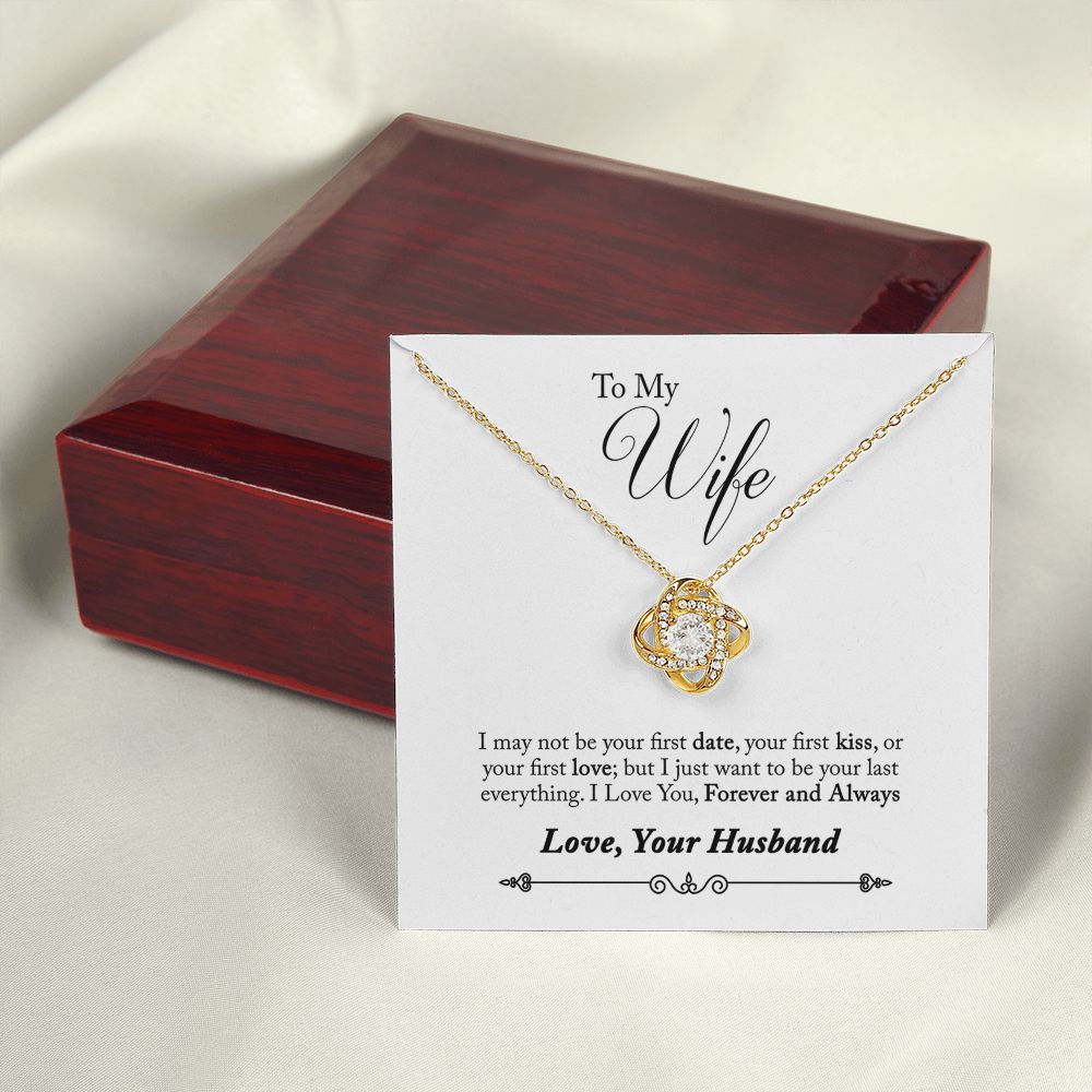 To My Wife Forever and Always Infinity Knot Necklace Message Card-Express Your Love Gifts