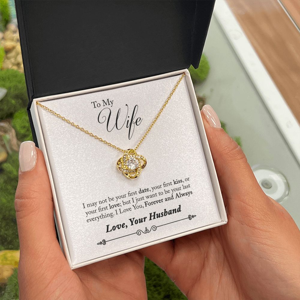 To My Wife Forever and Always Infinity Knot Necklace Message Card-Express Your Love Gifts