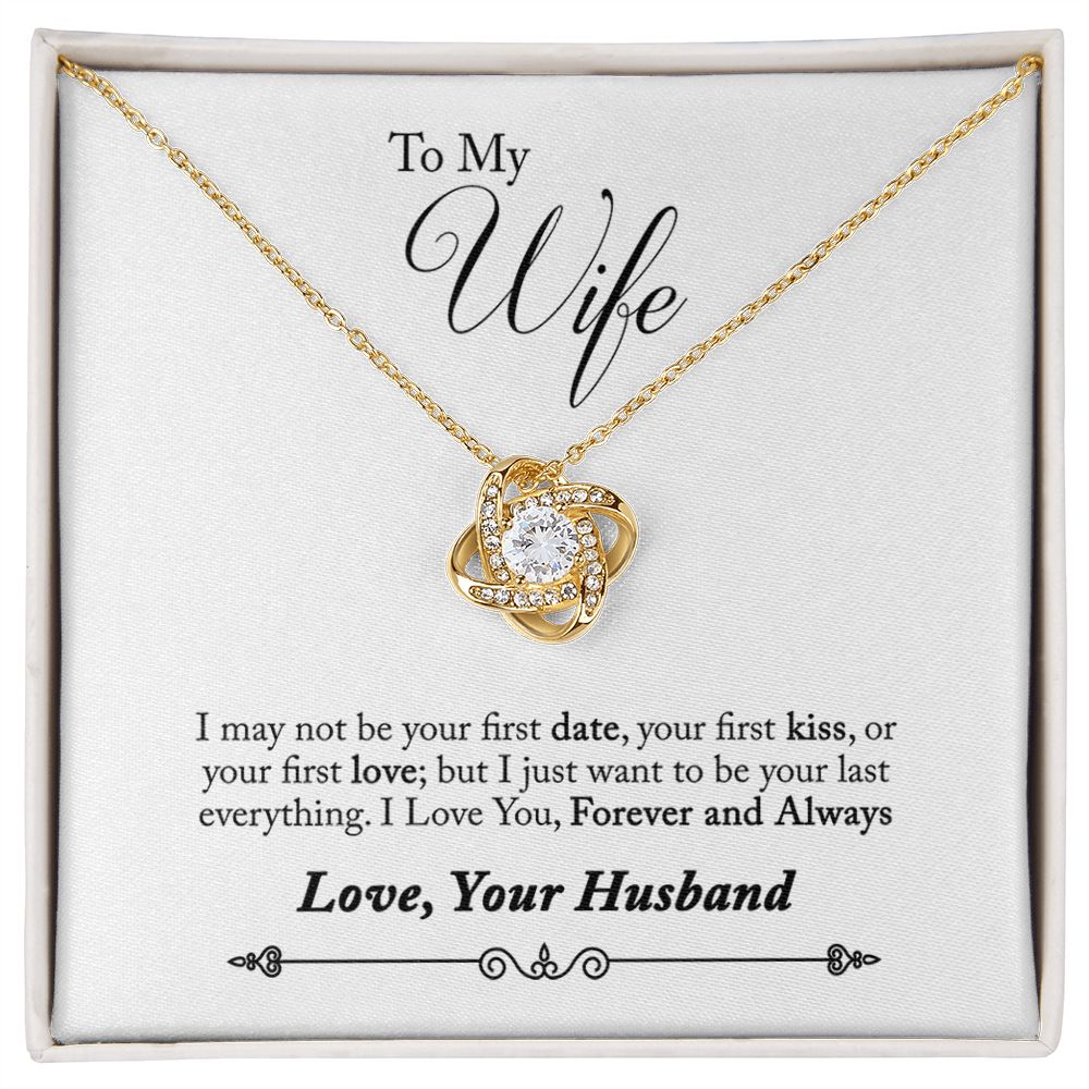 To My Wife Forever and Always Infinity Knot Necklace Message Card-Express Your Love Gifts