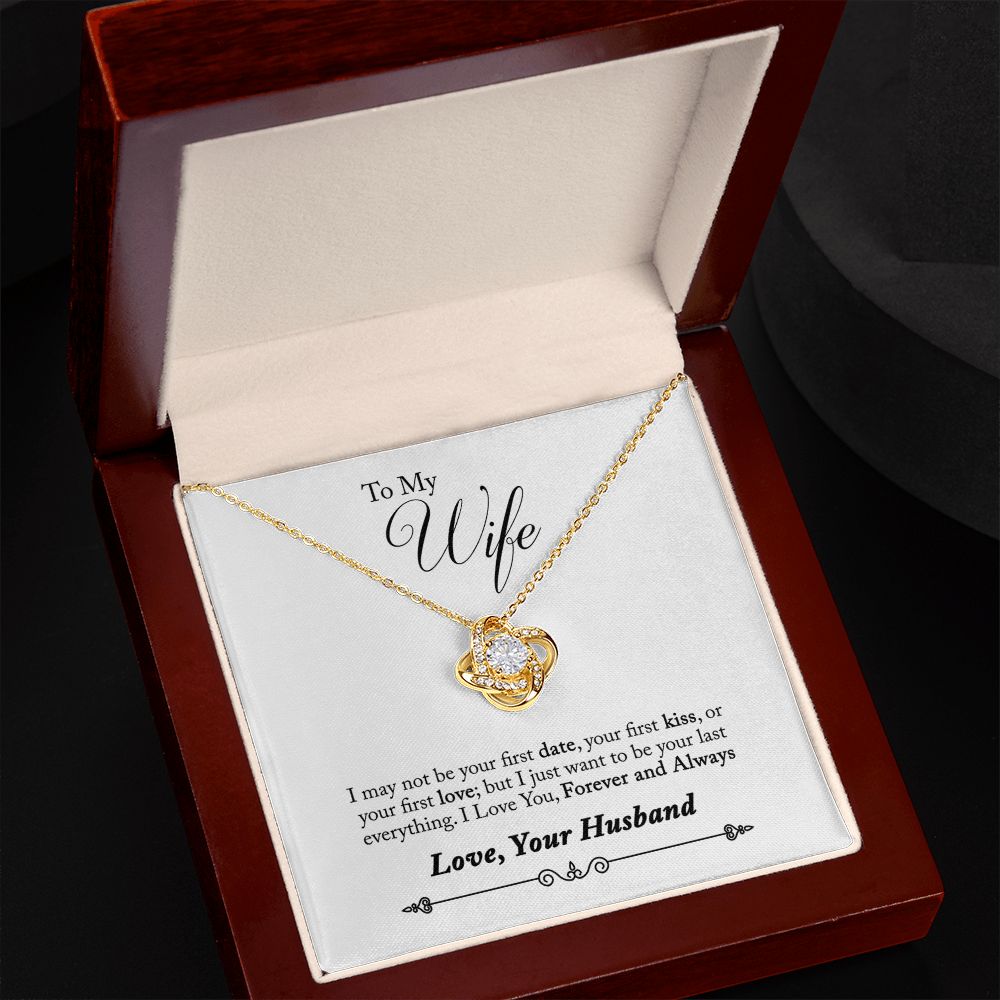 To My Wife Forever and Always Infinity Knot Necklace Message Card-Express Your Love Gifts