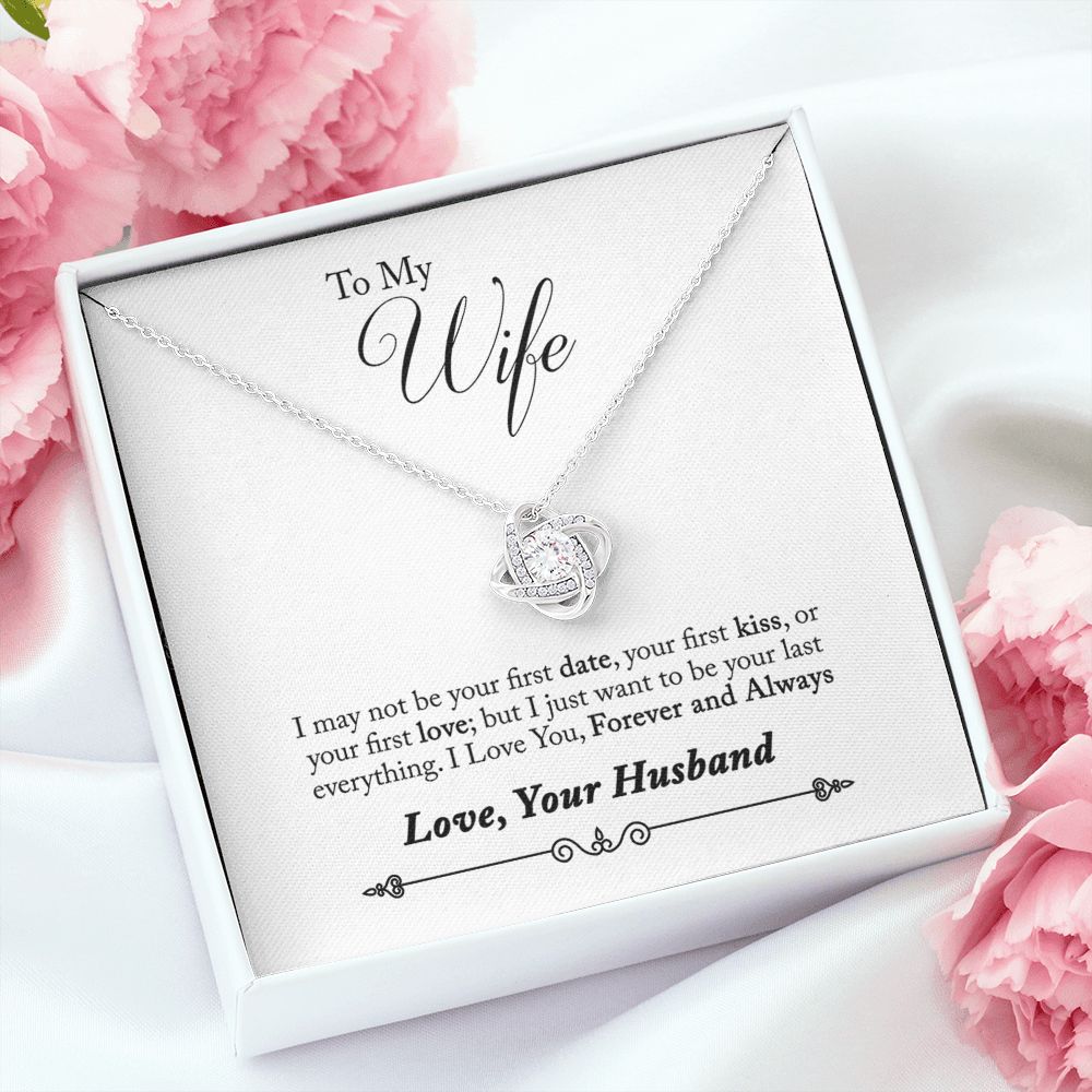 To My Wife Forever and Always Infinity Knot Necklace Message Card-Express Your Love Gifts