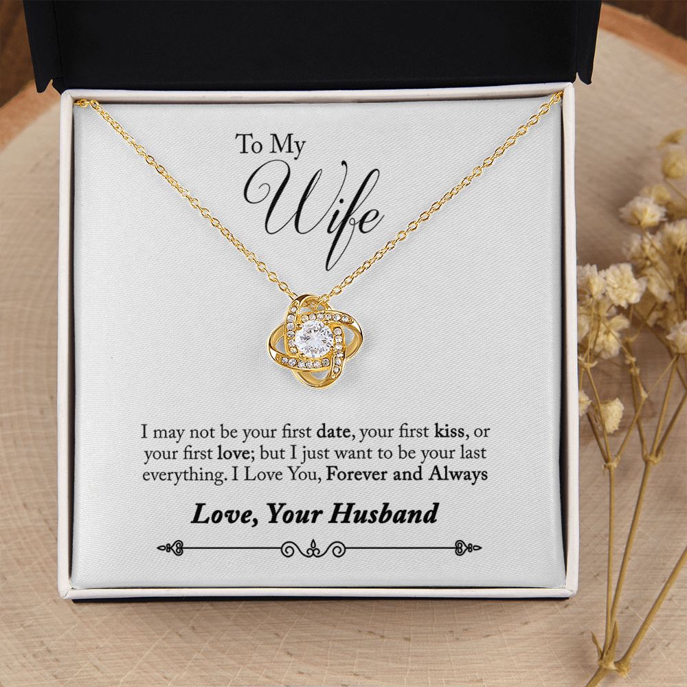 To My Wife Forever and Always Infinity Knot Necklace Message Card-Express Your Love Gifts