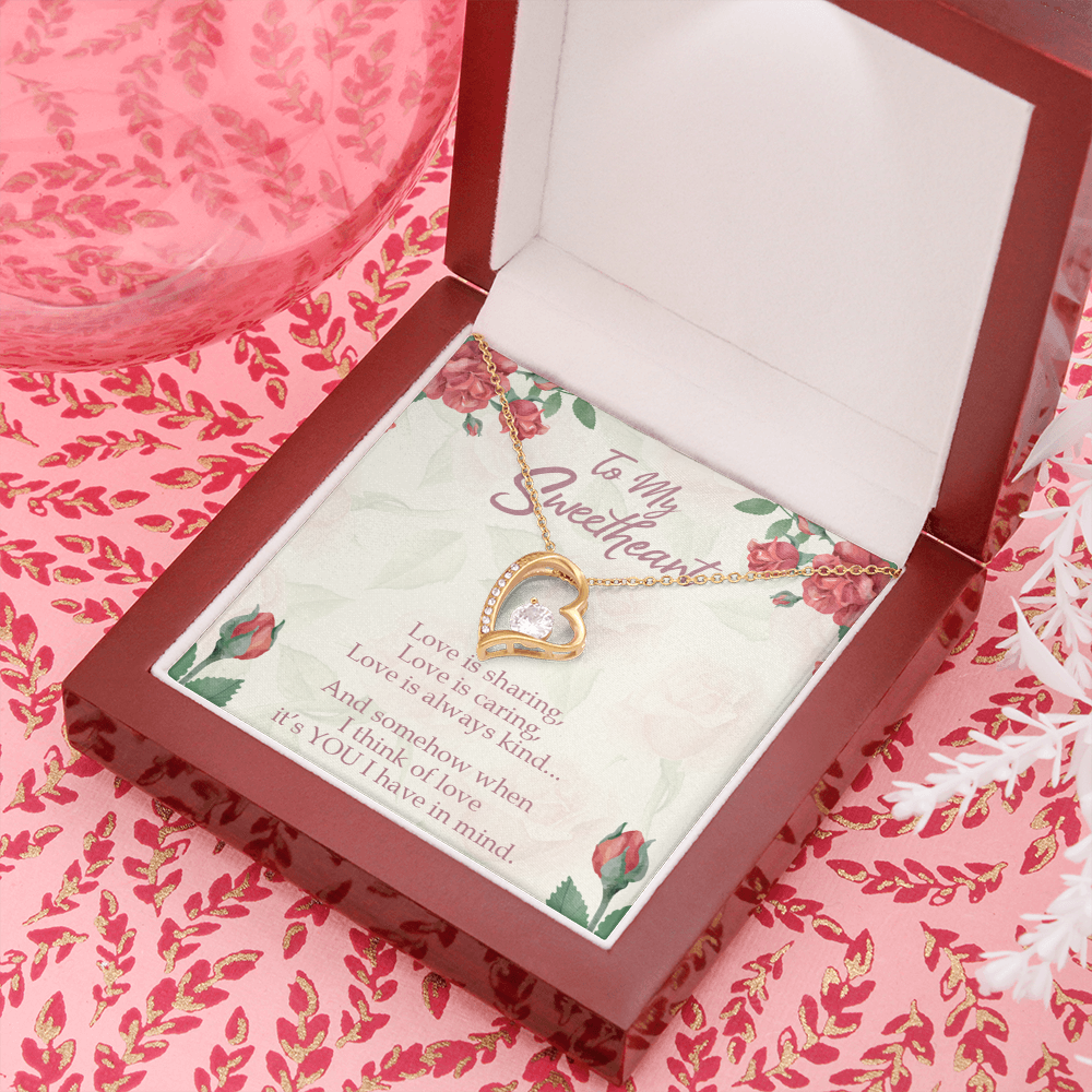 To My Wife Girlfriend Love is You Forever Necklace w Message Card-Express Your Love Gifts