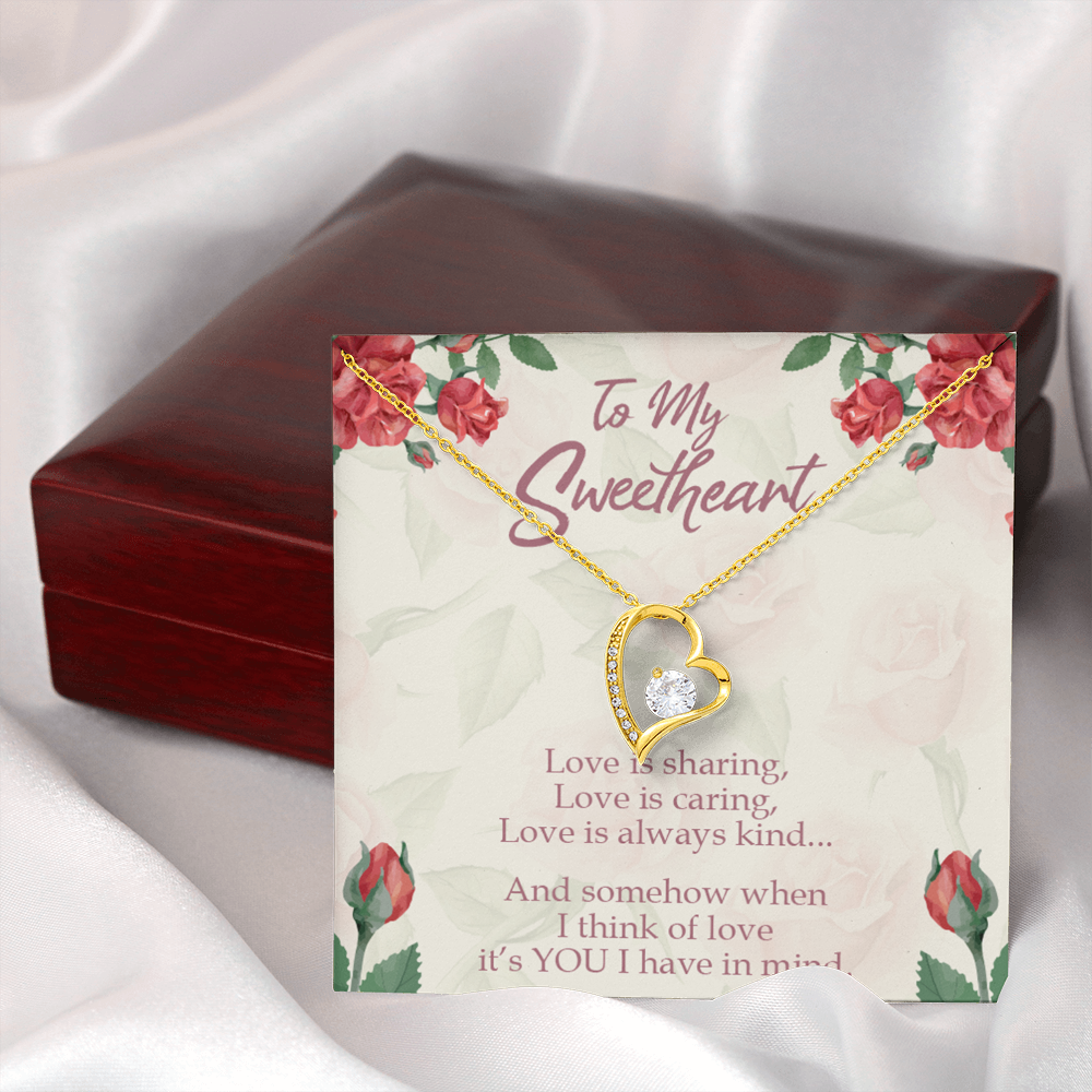 To My Wife Girlfriend Love is You Forever Necklace w Message Card-Express Your Love Gifts