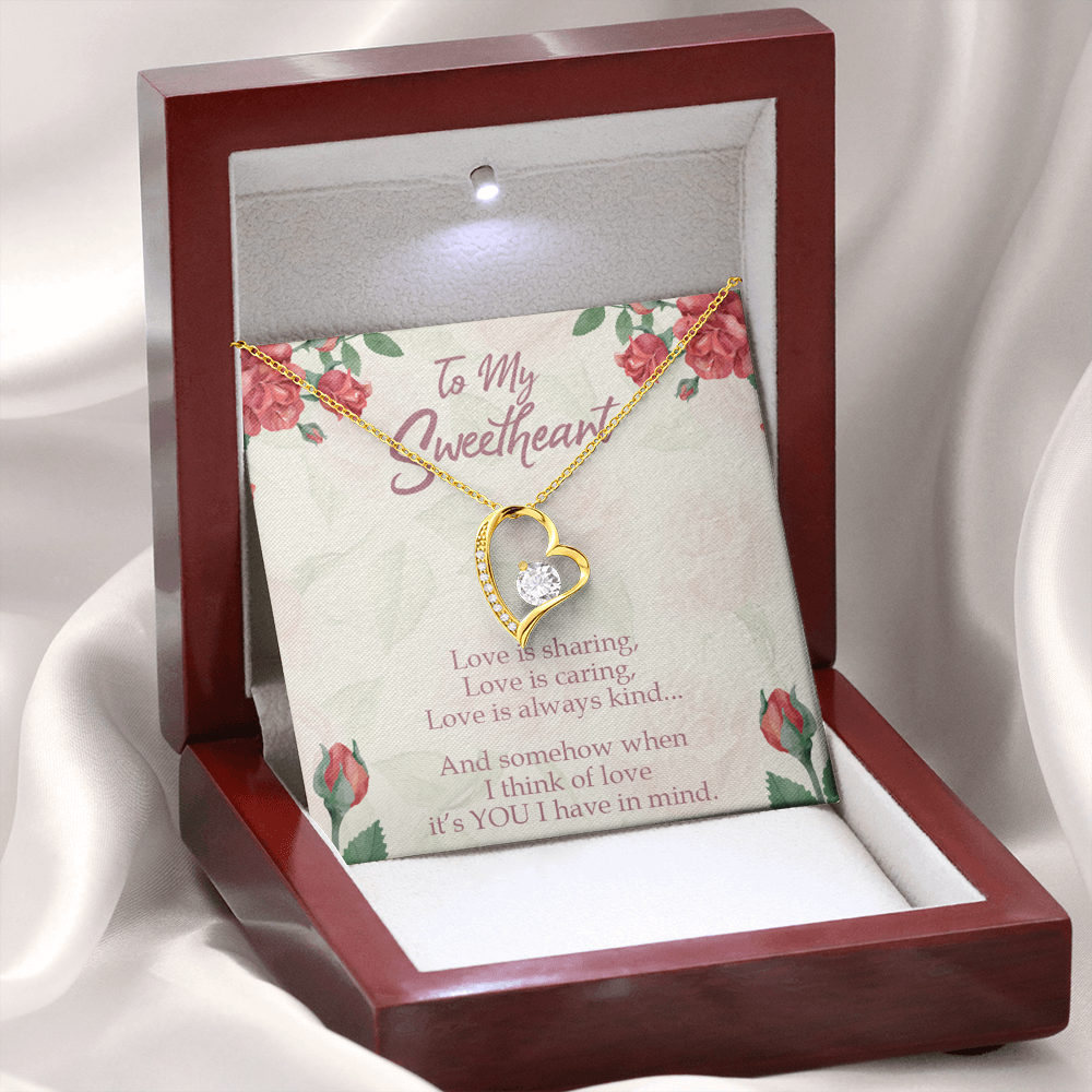 To My Wife Girlfriend Love is You Forever Necklace w Message Card-Express Your Love Gifts