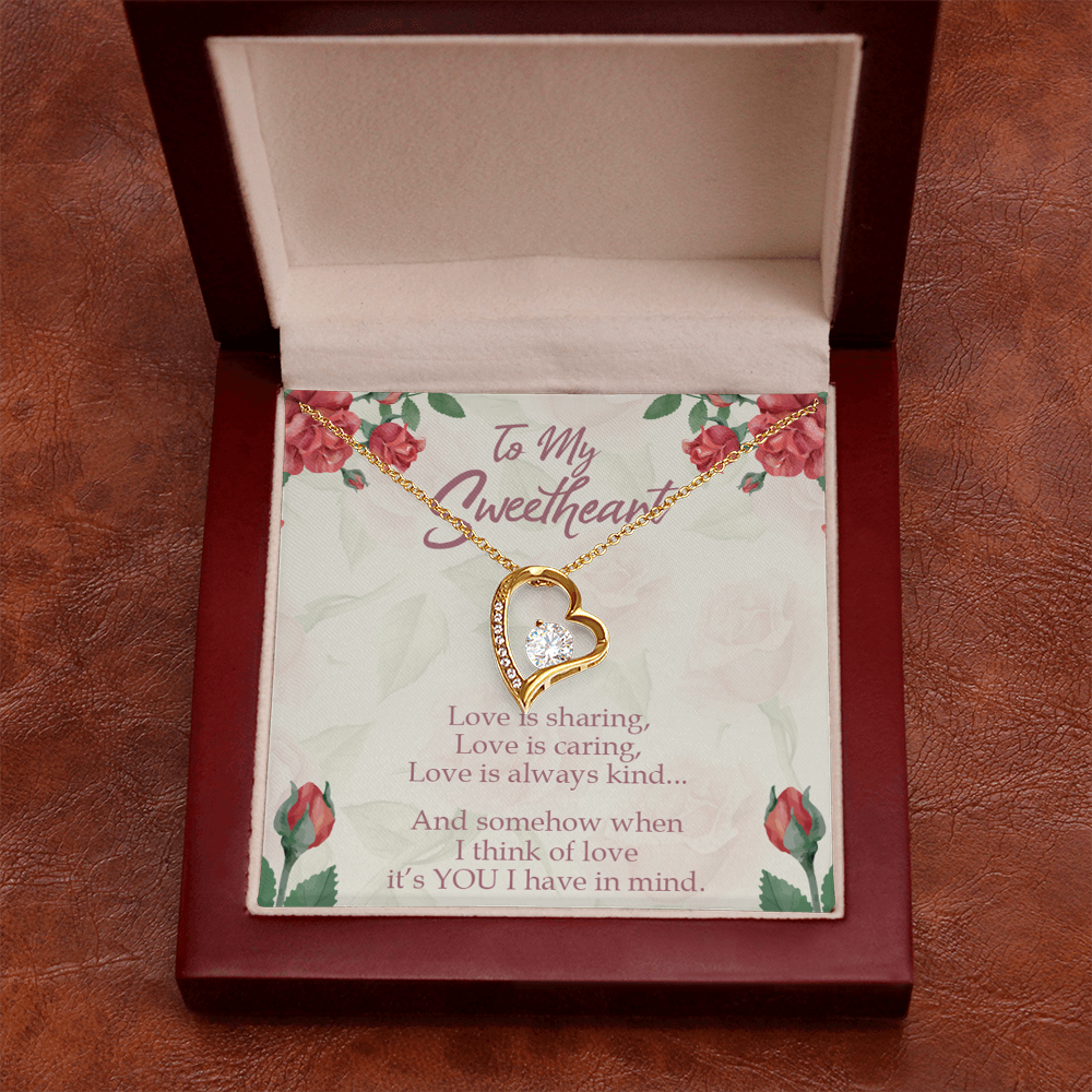 To My Wife Girlfriend Love is You Forever Necklace w Message Card-Express Your Love Gifts