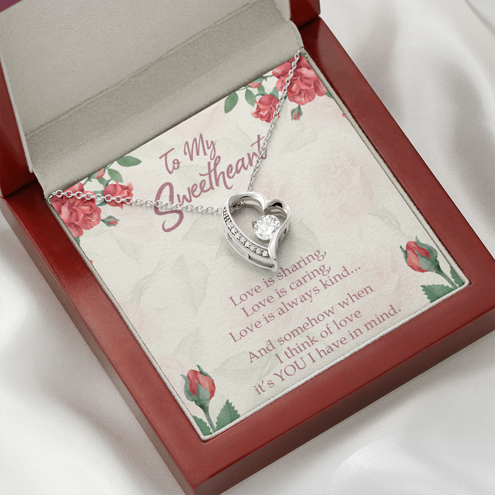 To My Wife Girlfriend Love is You Forever Necklace w Message Card-Express Your Love Gifts