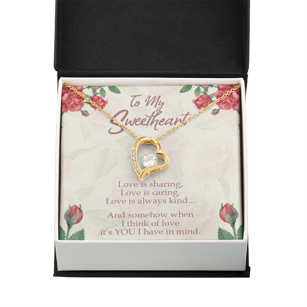 To My Wife Girlfriend Love is You Forever Necklace w Message Card-Express Your Love Gifts