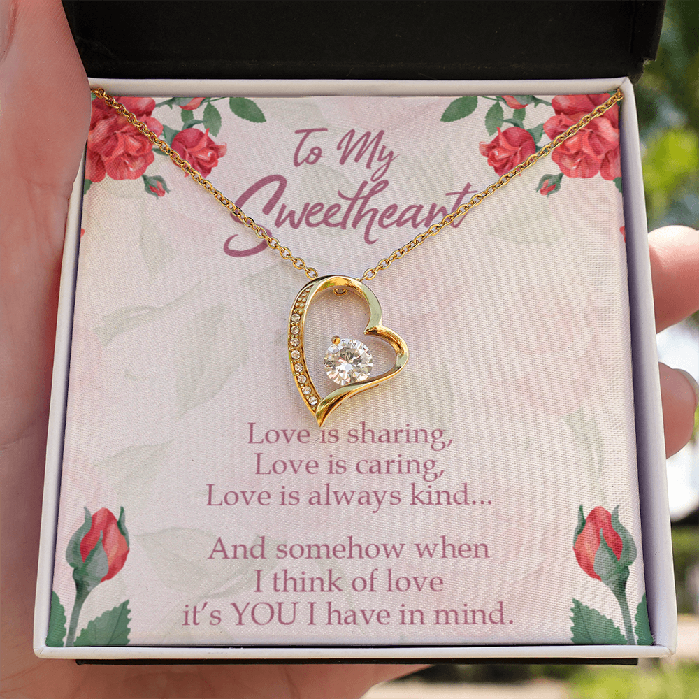 To My Wife Girlfriend Love is You Forever Necklace w Message Card-Express Your Love Gifts