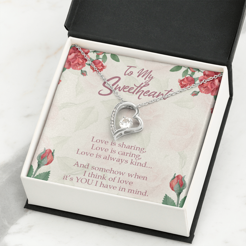 To My Wife Girlfriend Love is You Forever Necklace w Message Card-Express Your Love Gifts