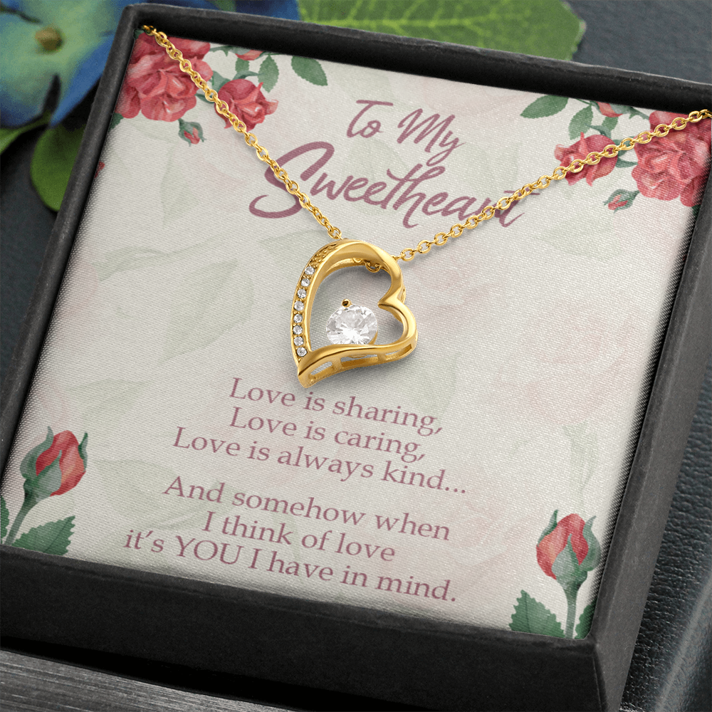 To My Wife Girlfriend Love is You Forever Necklace w Message Card-Express Your Love Gifts