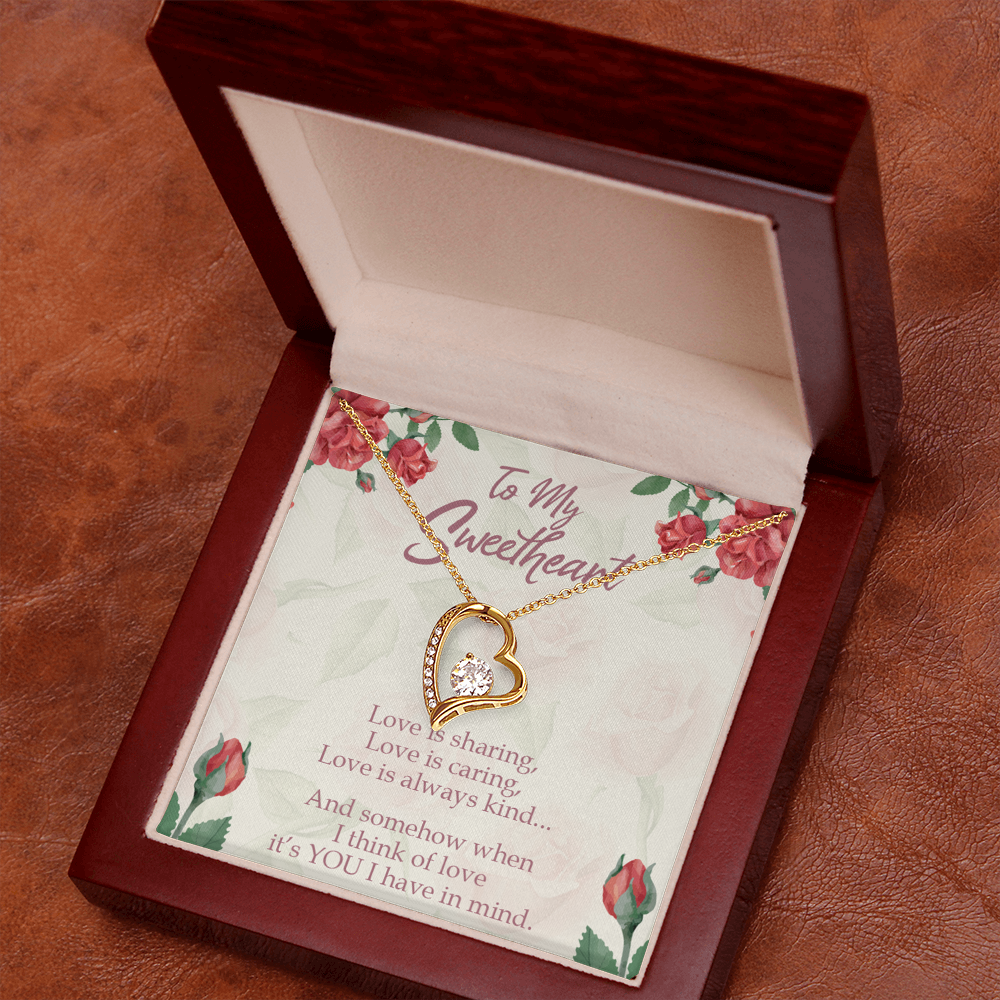 To My Wife Girlfriend Love is You Forever Necklace w Message Card-Express Your Love Gifts