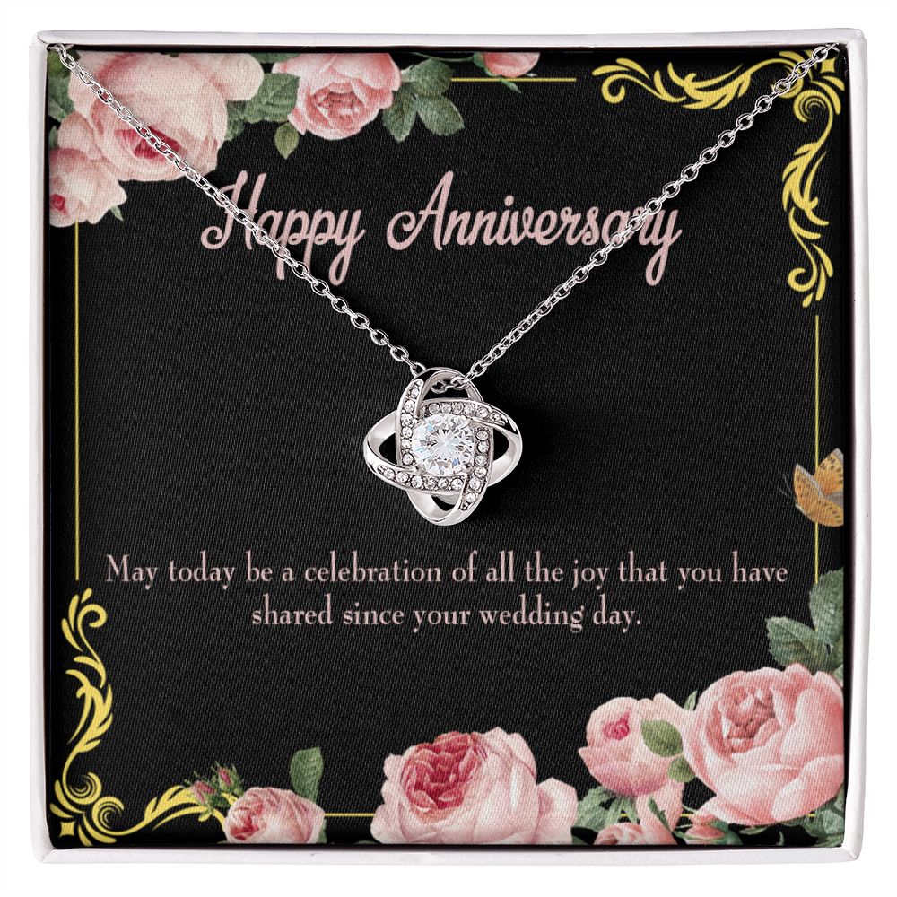 To My Wife Happy Anniversary Infinity Knot Necklace Message Card-Express Your Love Gifts