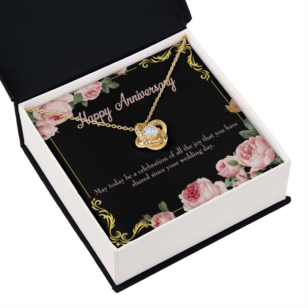 To My Wife Happy Anniversary Infinity Knot Necklace Message Card-Express Your Love Gifts