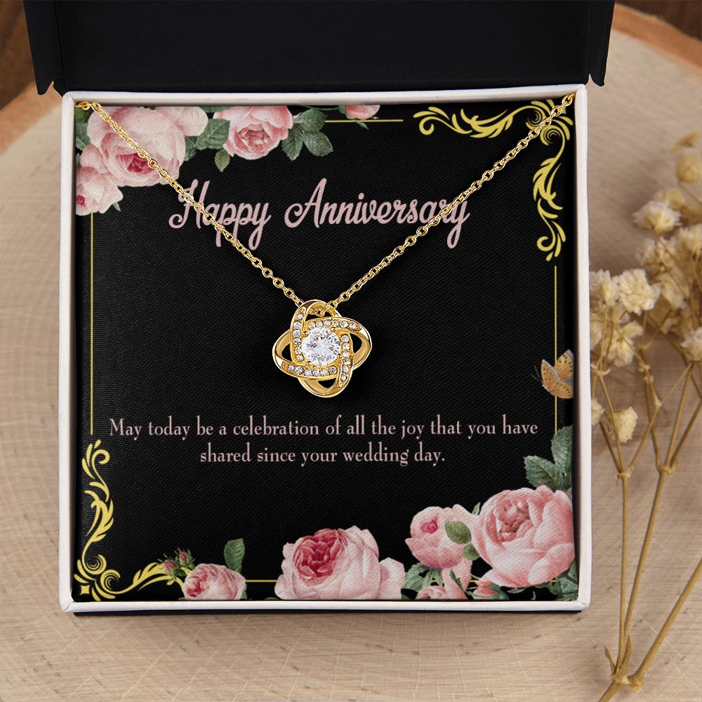 To My Wife Happy Anniversary Infinity Knot Necklace Message Card-Express Your Love Gifts