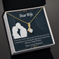 To My Wife Happy Birthday Dear Alluring Ribbon Necklace Message Card-Express Your Love Gifts