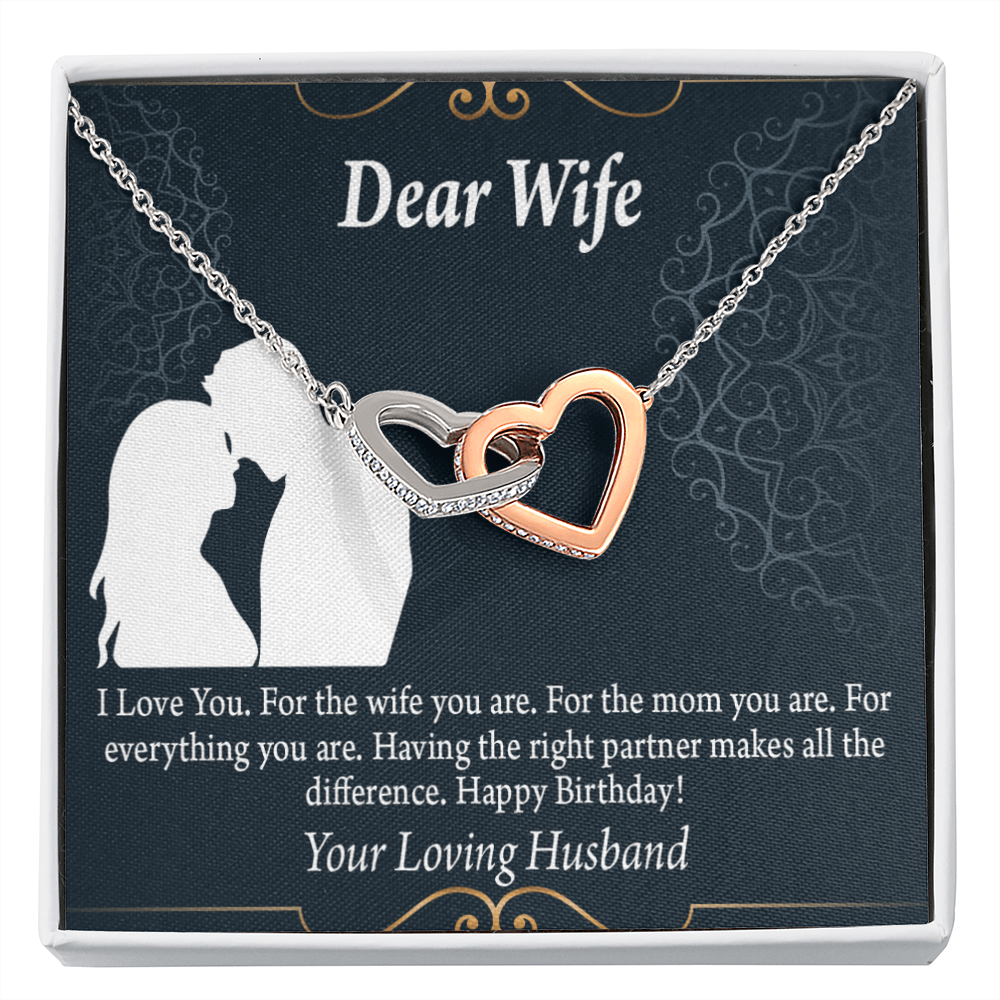 To My Wife Happy Birthday Dear Inseparable Necklace-Express Your Love Gifts