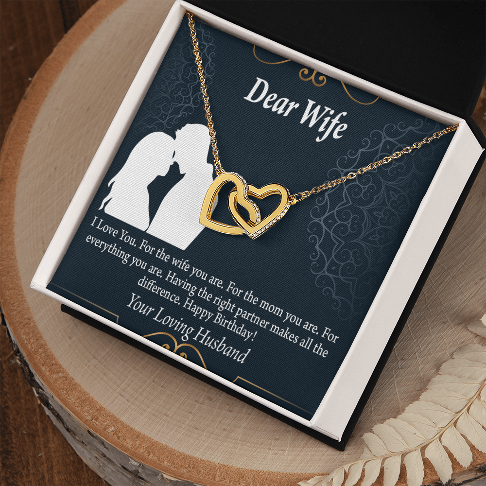 To My Wife Happy Birthday Dear Inseparable Necklace-Express Your Love Gifts