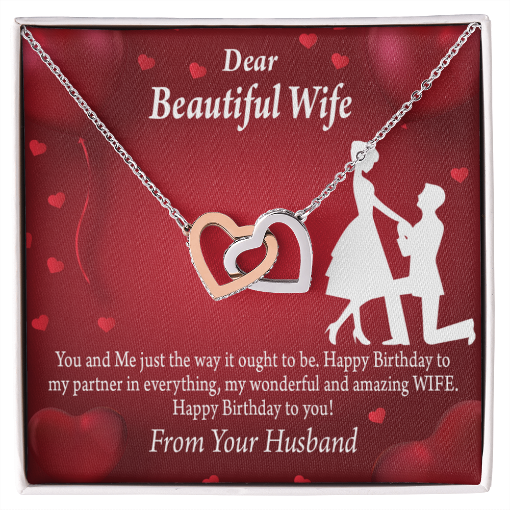 To My Wife Happy Birthday Inseparable Necklace-Express Your Love Gifts