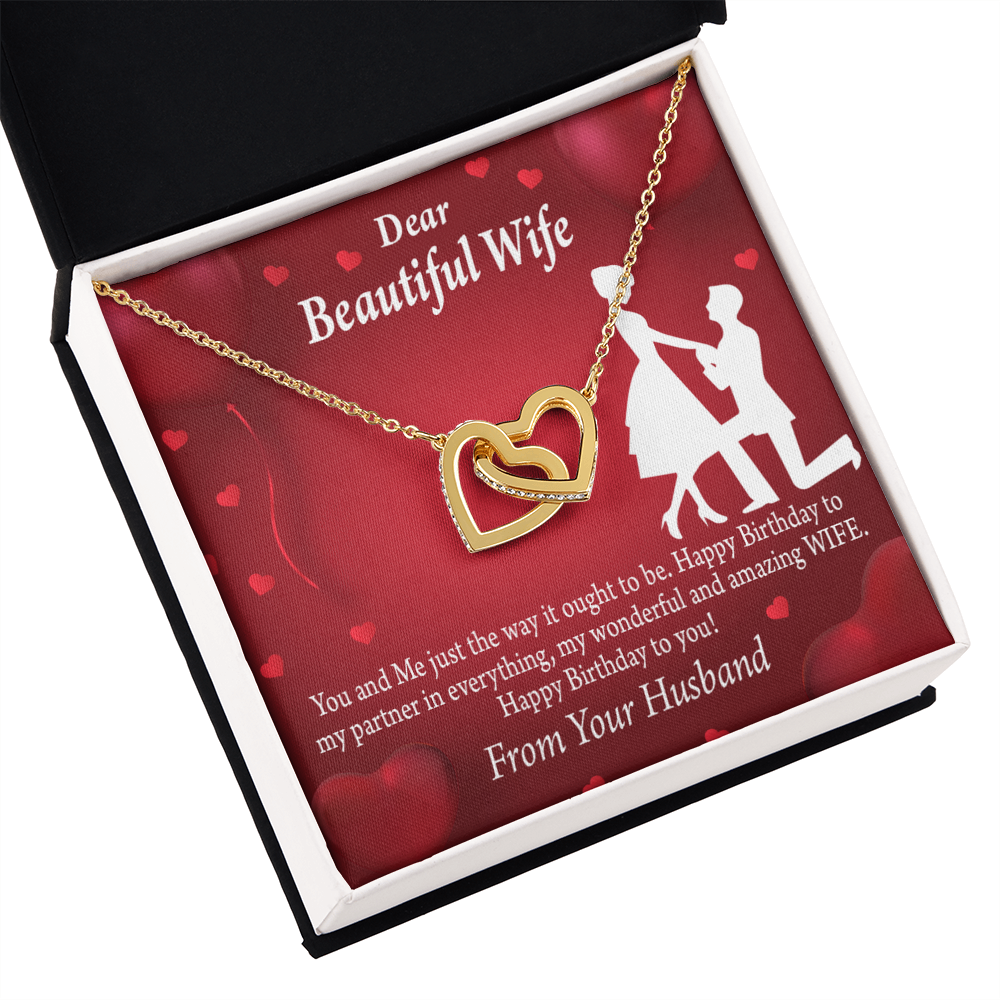 To My Wife Happy Birthday Inseparable Necklace-Express Your Love Gifts