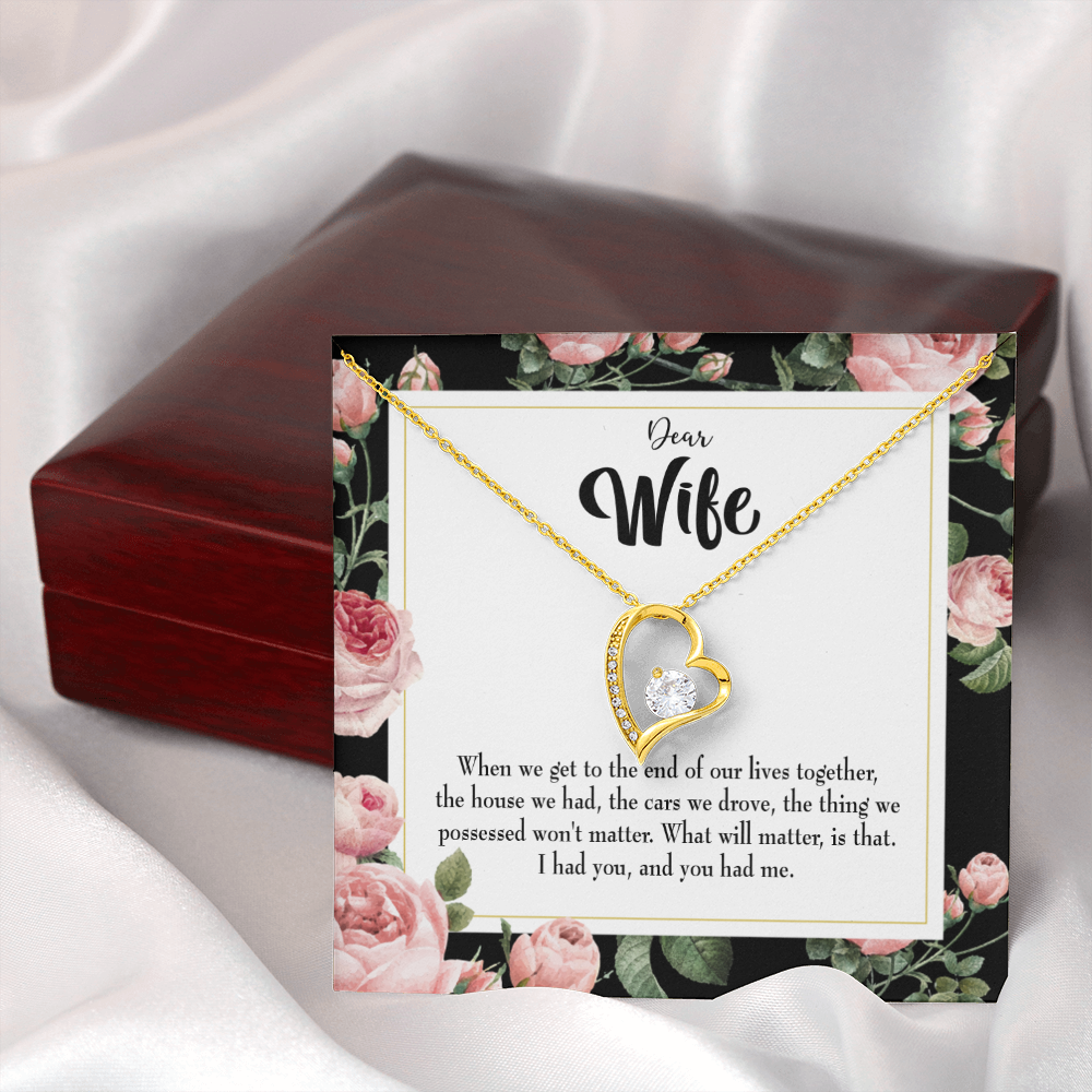 To My Wife Have Each Other Forever Necklace w Message Card-Express Your Love Gifts