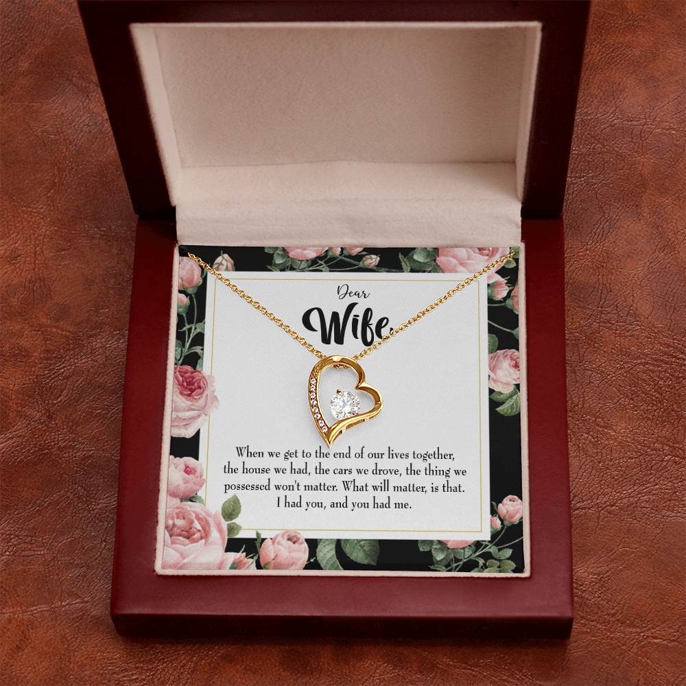 To My Wife Have Each Other Forever Necklace w Message Card-Express Your Love Gifts