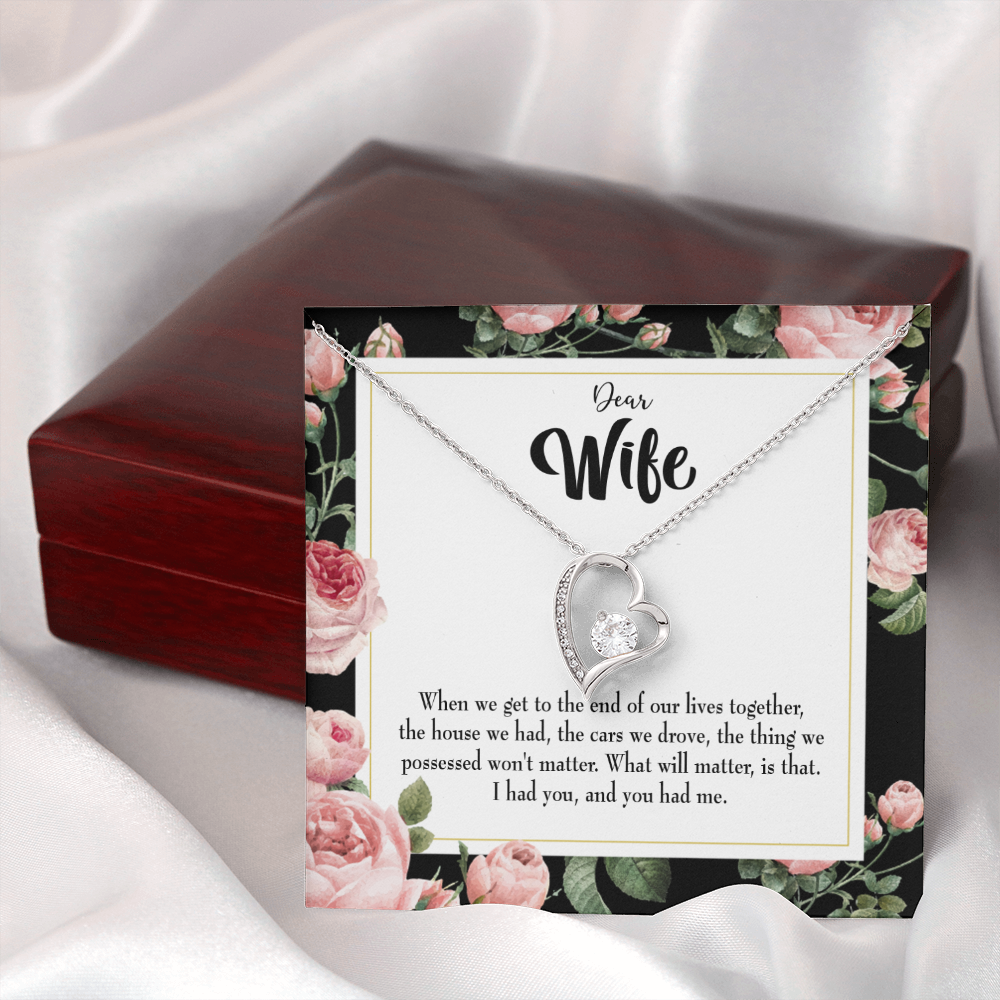 To My Wife Have Each Other Forever Necklace w Message Card-Express Your Love Gifts