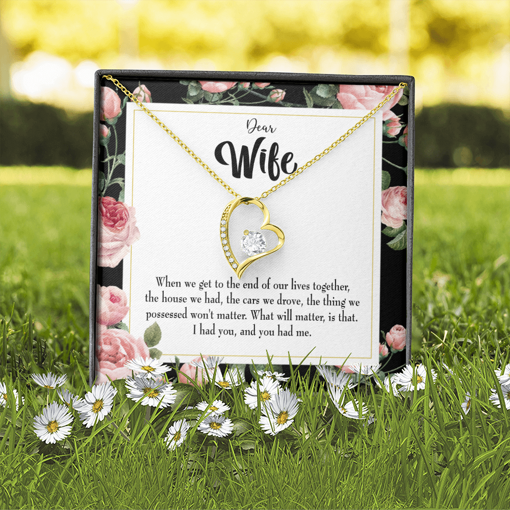 To My Wife Have Each Other Forever Necklace w Message Card-Express Your Love Gifts