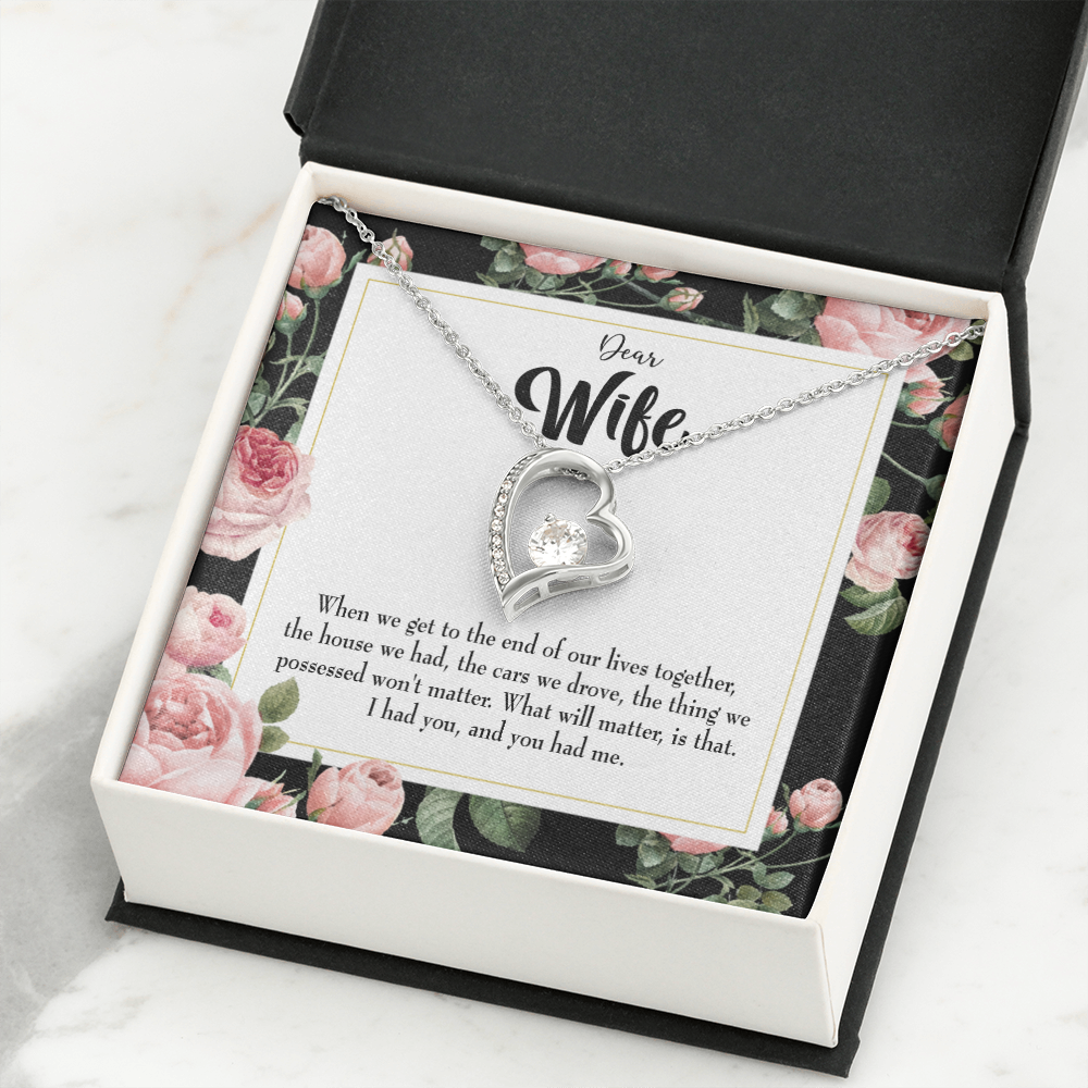 To My Wife Have Each Other Forever Necklace w Message Card-Express Your Love Gifts