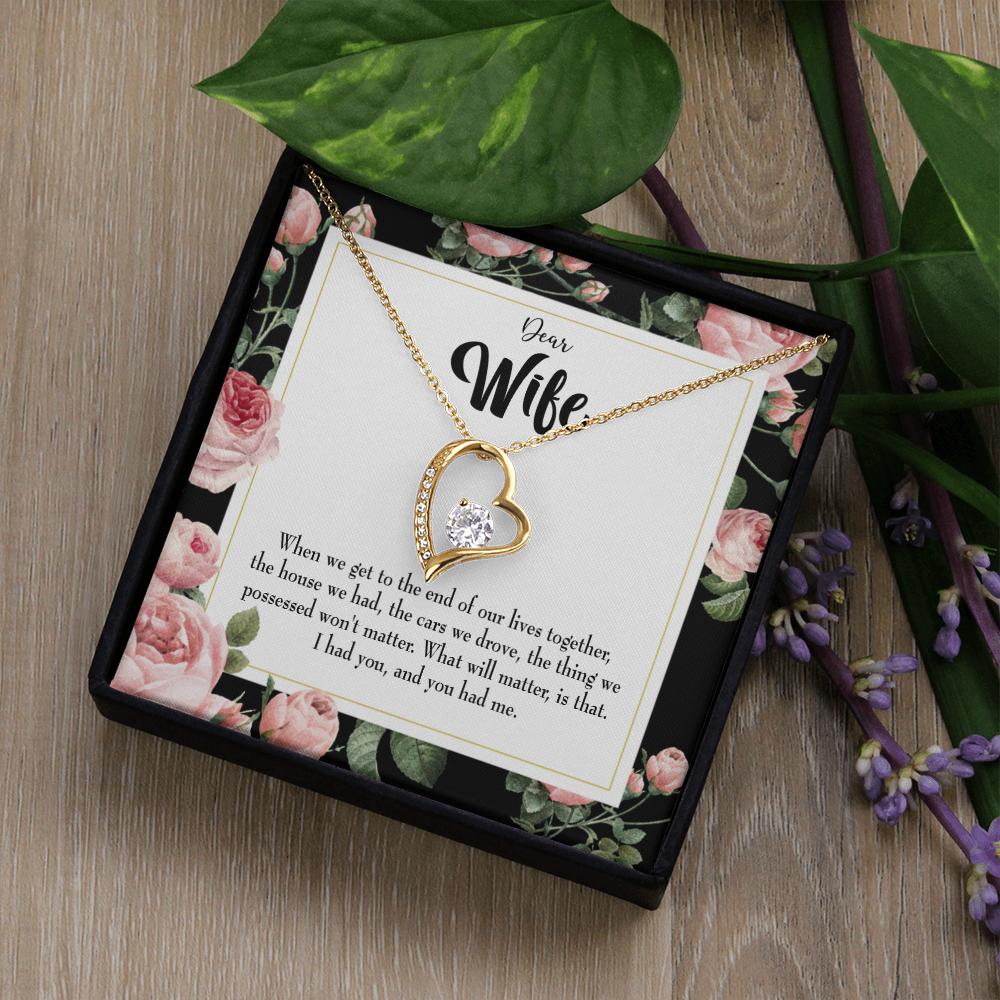 To My Wife Have Each Other Forever Necklace w Message Card-Express Your Love Gifts