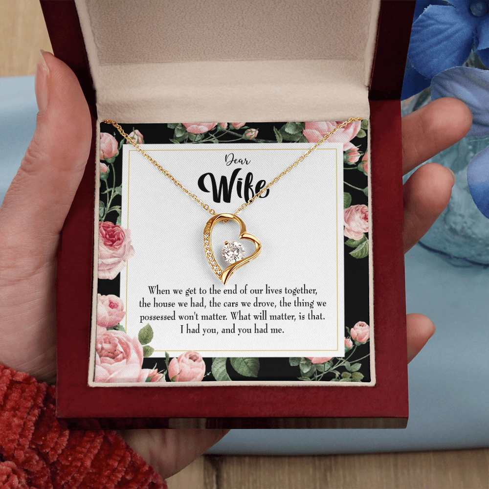 To My Wife Have Each Other Forever Necklace w Message Card-Express Your Love Gifts