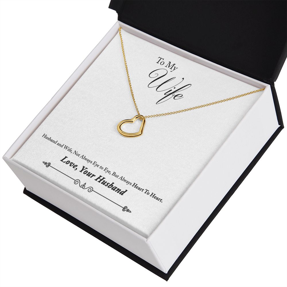 To My Wife Heart to Heart Delicate Heart Necklace-Express Your Love Gifts