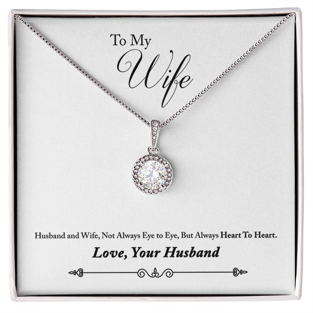 To My Wife Heart to Heart Eternal Hope Necklace Message Card-Express Your Love Gifts